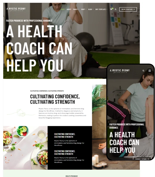 WordPress Theme for Health Consultants – Mystic Peony