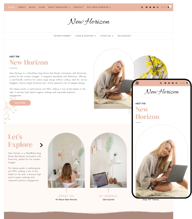New Horizon - WordPress Theme Blog & Shop