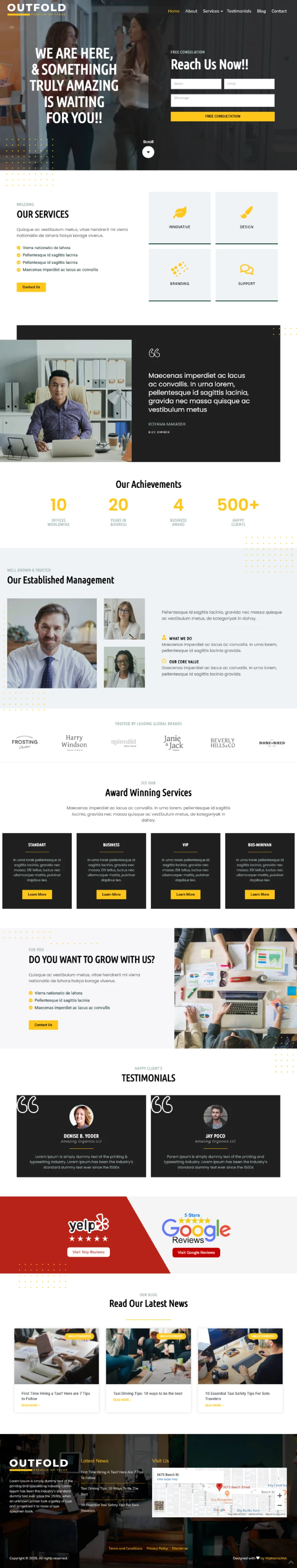 Outfold WordPress Template Home Page
