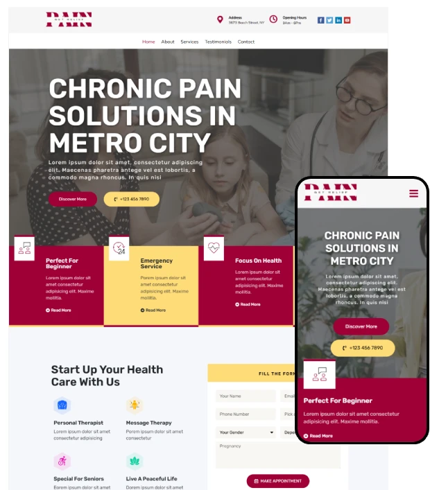 Pain Management Kajabi Website Template