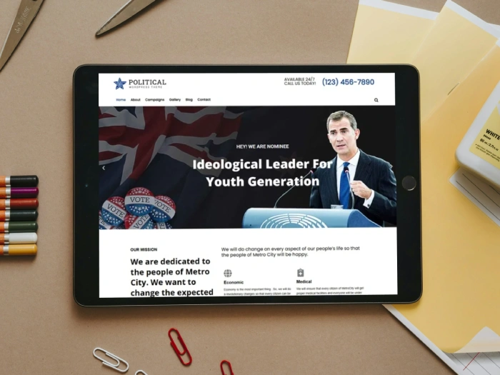 Political Pro Nivora Kajabi Website Theme