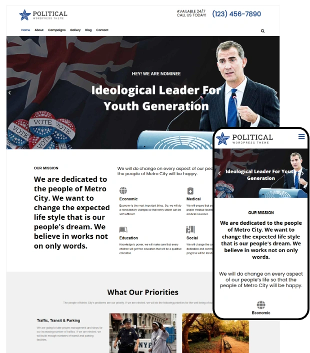Political WordPress theme – Political Pro