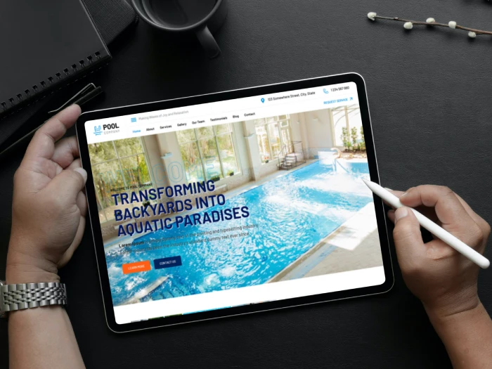 Pool Company Nivora Kajabi Website Theme