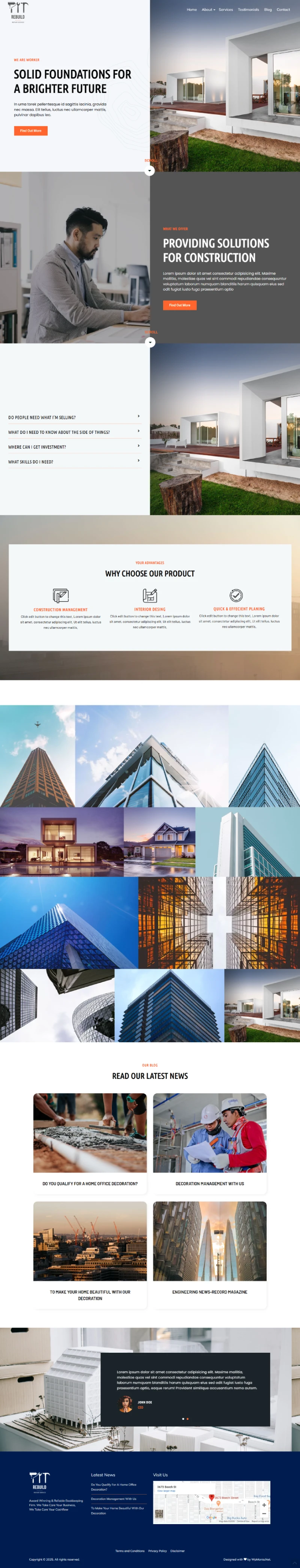 Rebuild WordPress Template Home Page