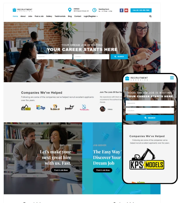 Recruitment Agencies WordPress Theme