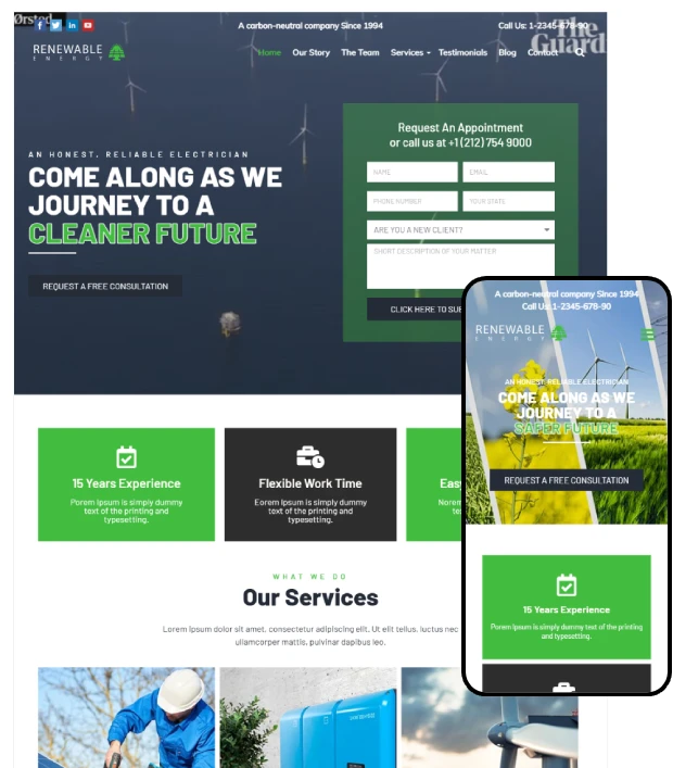 Renewable Energy WordPress Theme