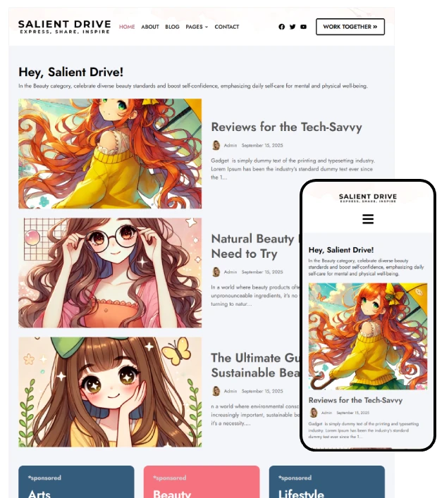 Salient Drive Kajabi Website Template