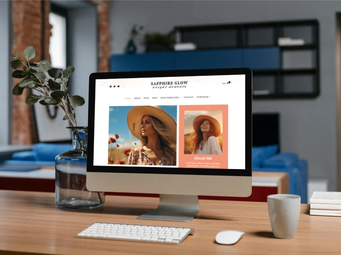 Sapphire Glow WordPress- Website Theme