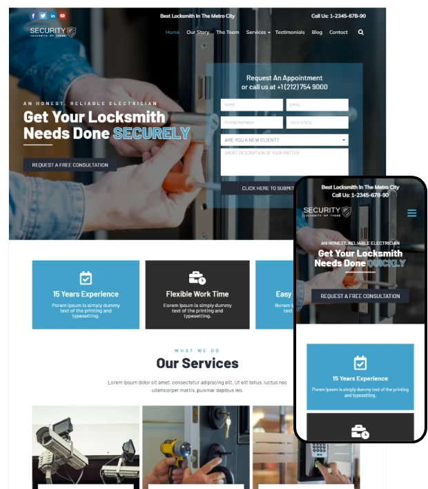 Security Locksmith WordPress Theme