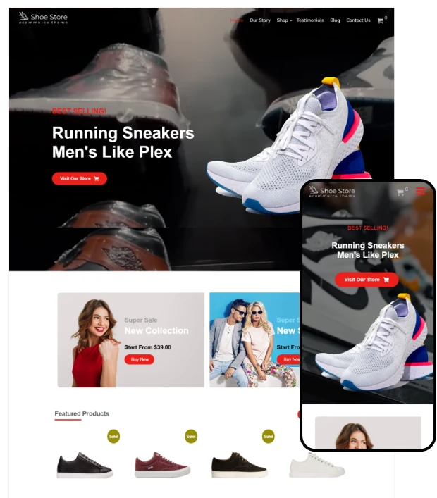 Shoe Store Kajabi Website Template