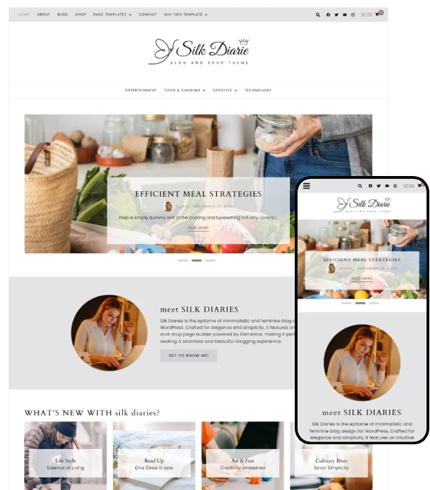 Silk Diaries - Responsive WordPress Blog Theme