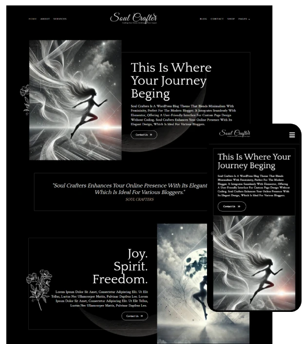 Best Creative WordPress Theme: Soul Crafters