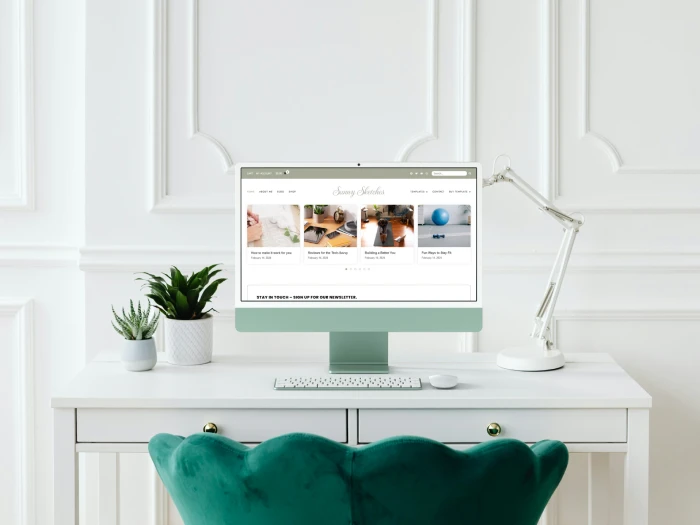 Sunny Sketches Nivora Kajabi Website Theme