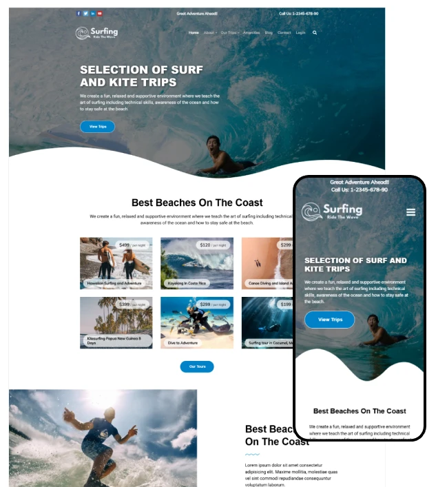 Surfing WordPress Theme