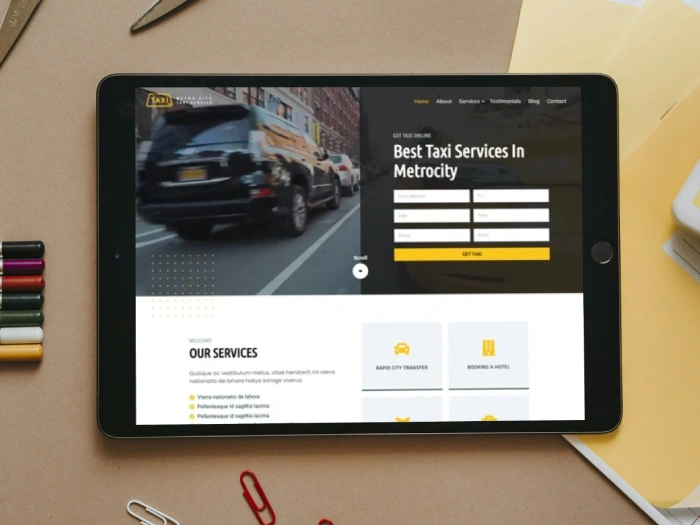 Taxi Pro Nivora Kajabi Website Theme