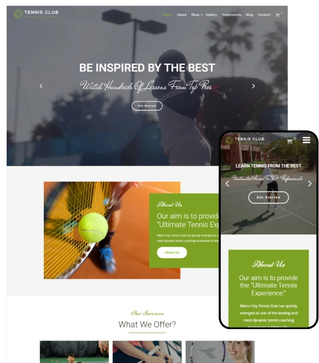 Tennis Club WordPress Theme – TennisClub Pro