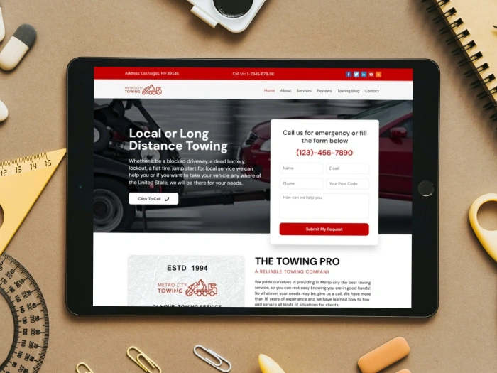 Towing Pro Nivora Kajabi Website Theme
