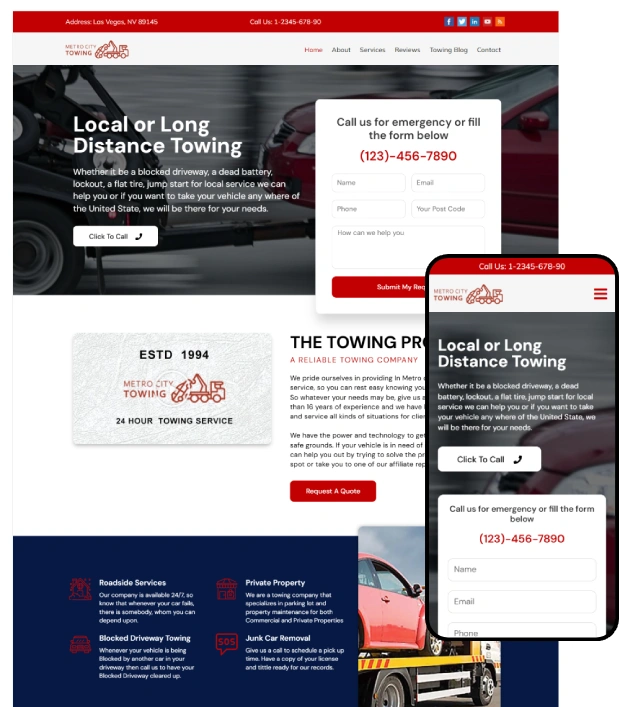 Towing Company WordPress Theme