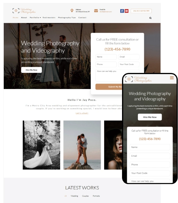 Wedding Photographer WordPress Theme