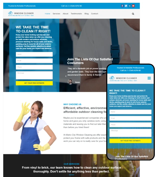 Window Cleaner WordPress Theme